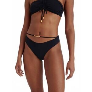 NEW ERES lava high cut brief bikini in black